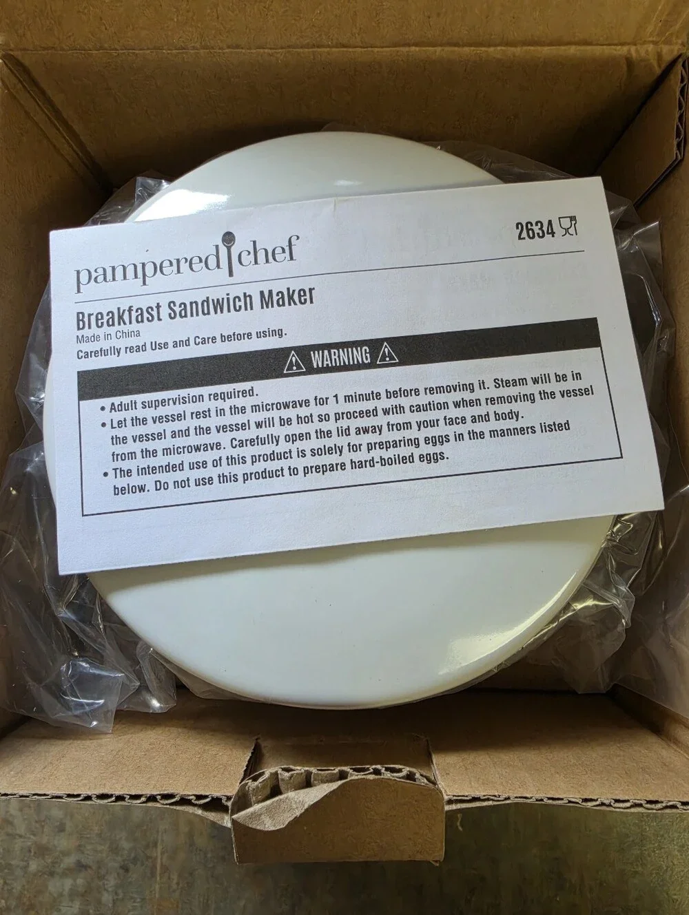 Pampered Chef Breakfast Sandwich Maker #2634